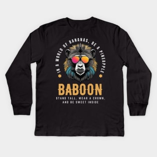 Baboon Kids Long Sleeve T-Shirt